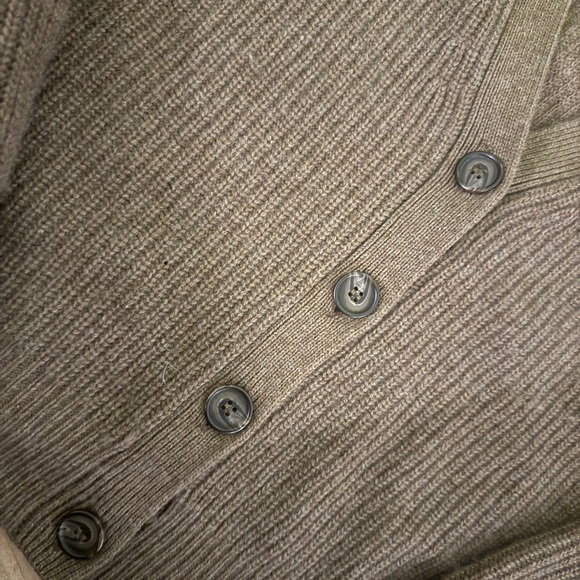 Jenni Kayne Cropped Cashmere Cocoon Brown Ribbed Cardigan-M! Host pick! - Picture 3 of 8